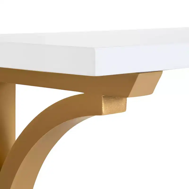 18" Corblynd Traditional Wood Wall Shelf White - Kate & Laurel All Things Decor: MDF Floating Storage, Easy to Install