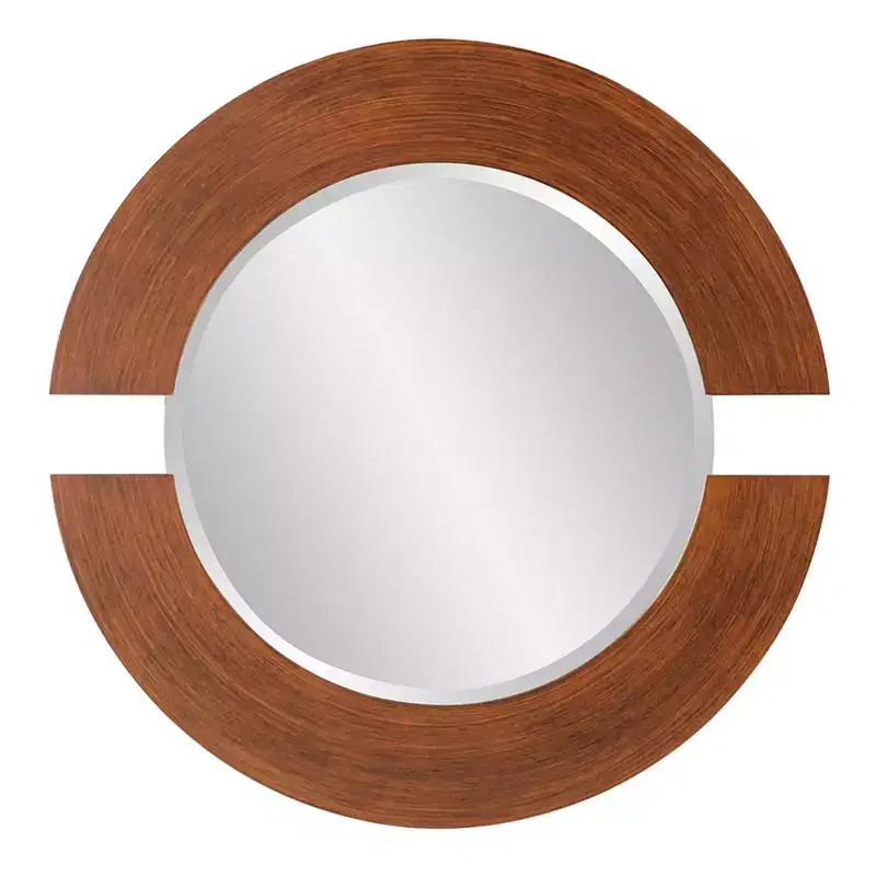 Howard Elliott 40"x28" Del Noble Rectangular Mirror Silver: Modern Style, Glass Frame, Wall Mount, 36 lbs