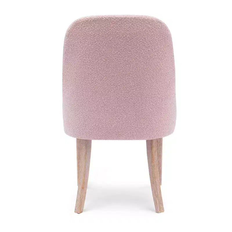 Mid-Century Modern Boucle Upholstered Dining Chair, Set of 6, Water-Resistant Fabric