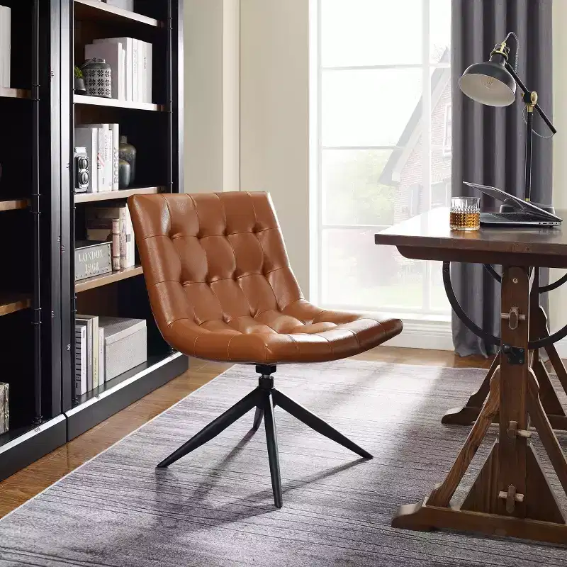 Armless Swivel Home Office Chair