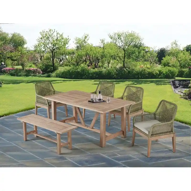 Best Quality Furniture Wood Patio Sets with Umbrella Hole
