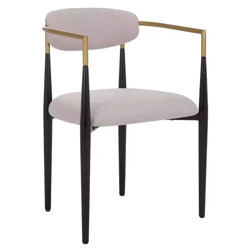 Covelle Dining Arm Chair - Set of 2 - DCH6401 - Black Gold/Dove Grey - Safavieh