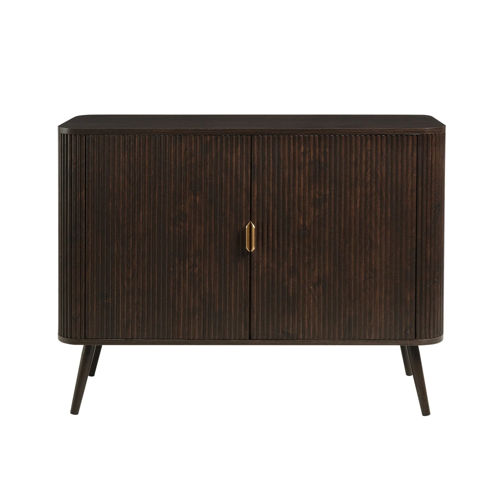Contemporary Walnut Wood Effect Sideboard with 2 Doors for Living Room