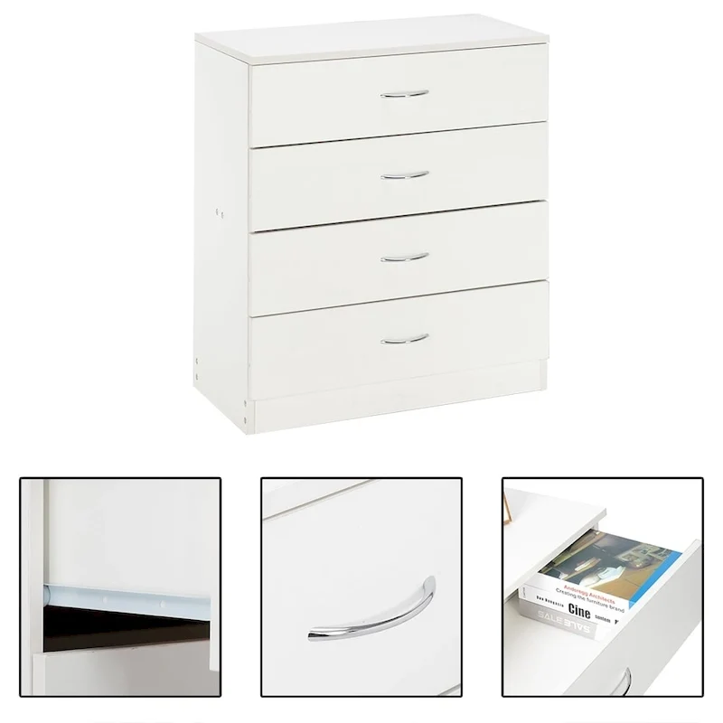 Wood 4-Drawer Chest of Drawers