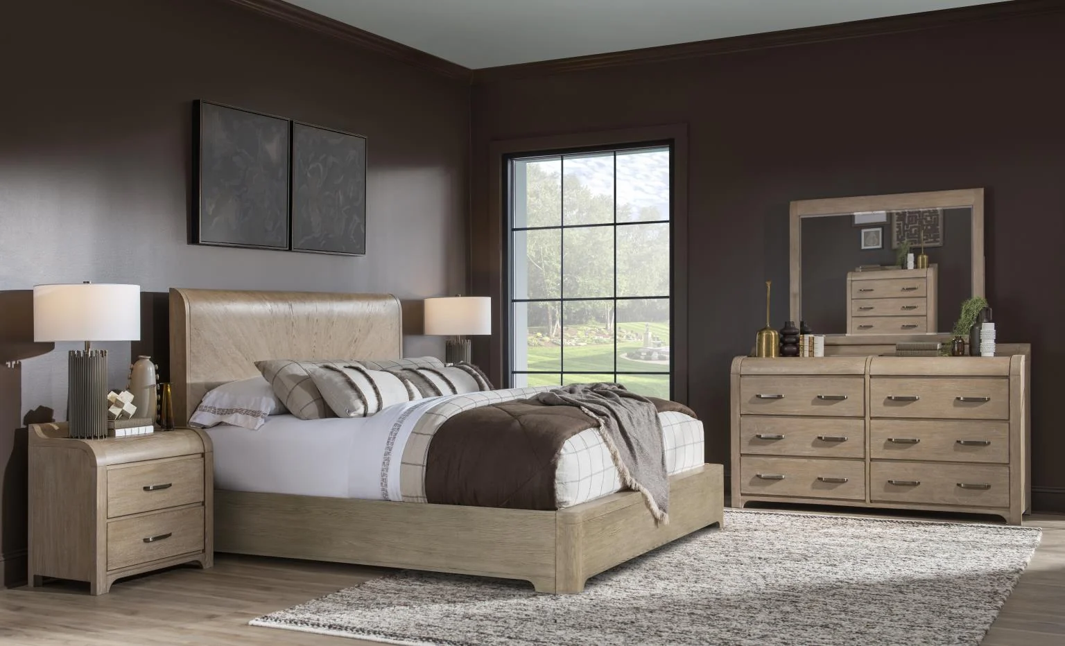 Complete Panel Bed With Storage Footboard — Modern design and everyday functionality are the essence of the collection