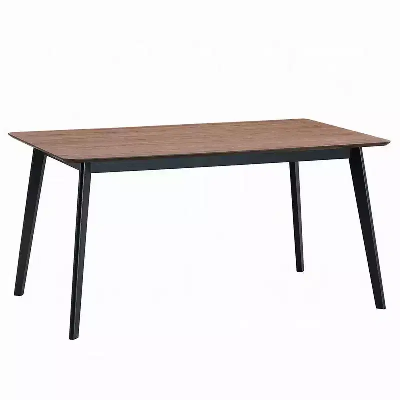 Royal Hampton Dining Table, 59 Inch Rectangular Brown Top, Scandinavian Black