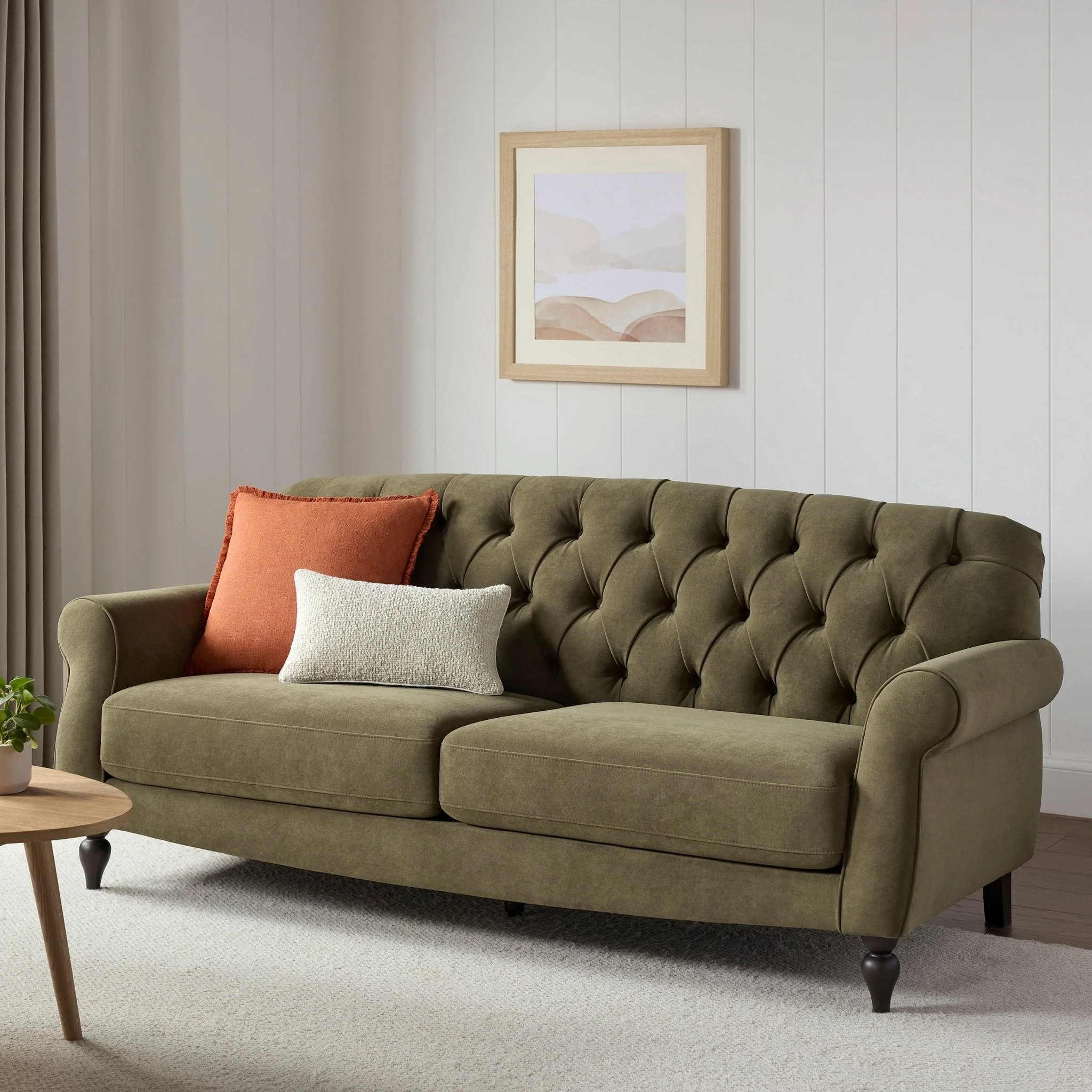 3 Seater Sofa - Olive Green