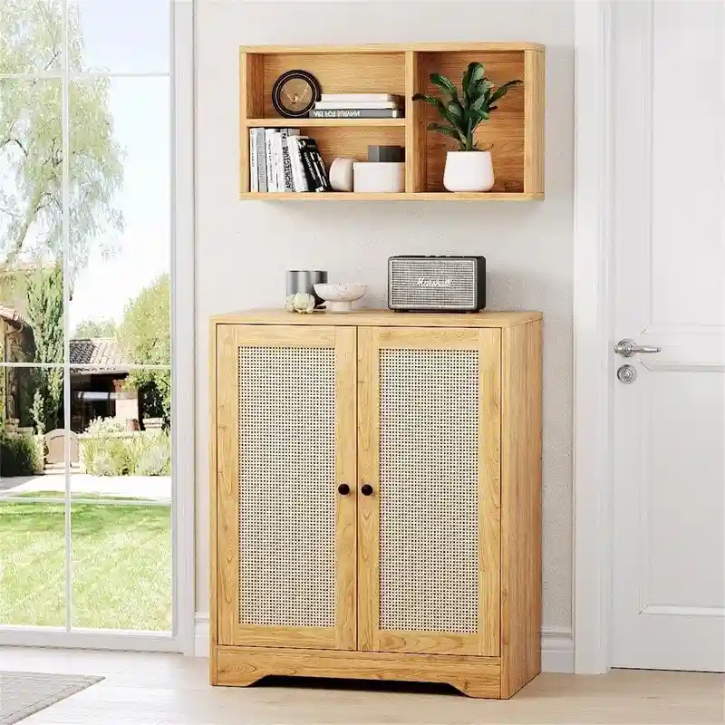 2 Doors Accent Sideboard Cabinet - 15D x 27.56W x 47.24H