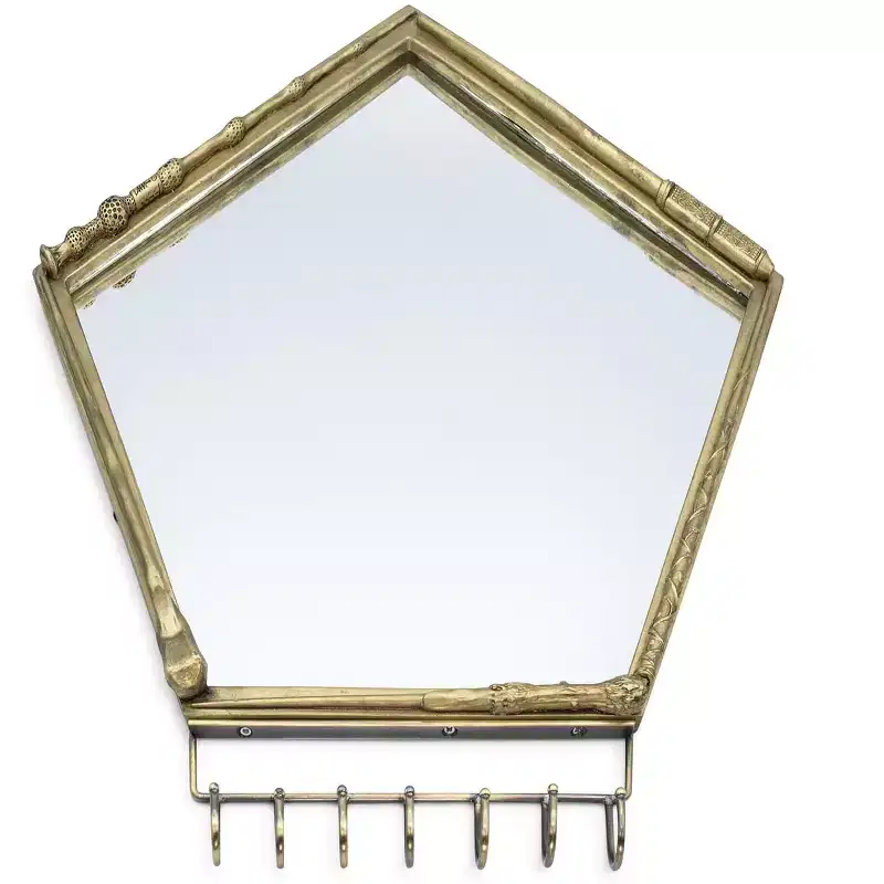 Harry Potter Wand Wall Mirror with Jewelry Hooks Storage Rack
