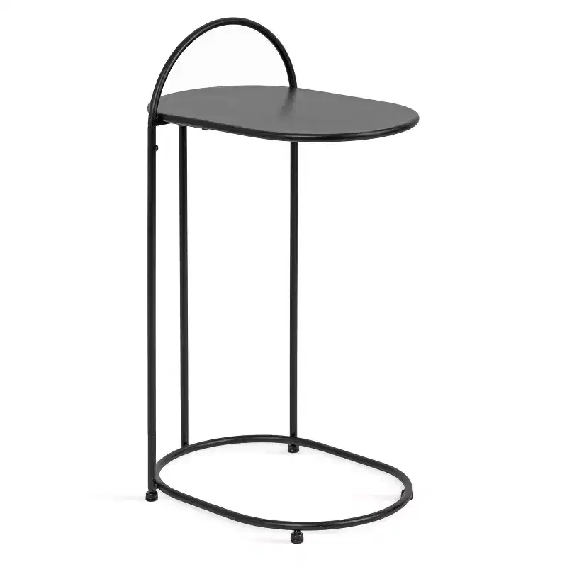 Wood C-Table, 20x13.75x32.75, Black