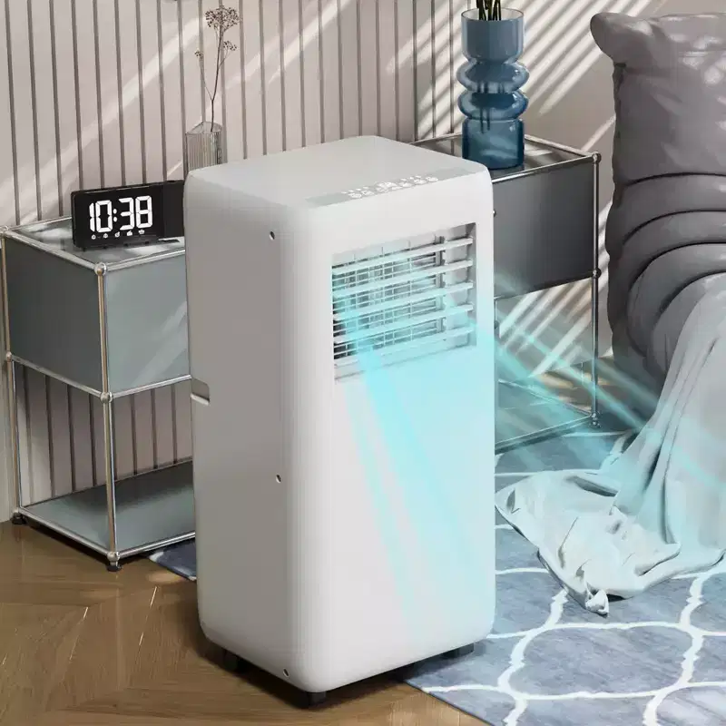 10k BTU Portable AC Unit 4-in-1 Free Standing Cooling Dehumidifier Fan Air Cooler Quiet Night Mode Eco Flow Fan Remote Window Kit