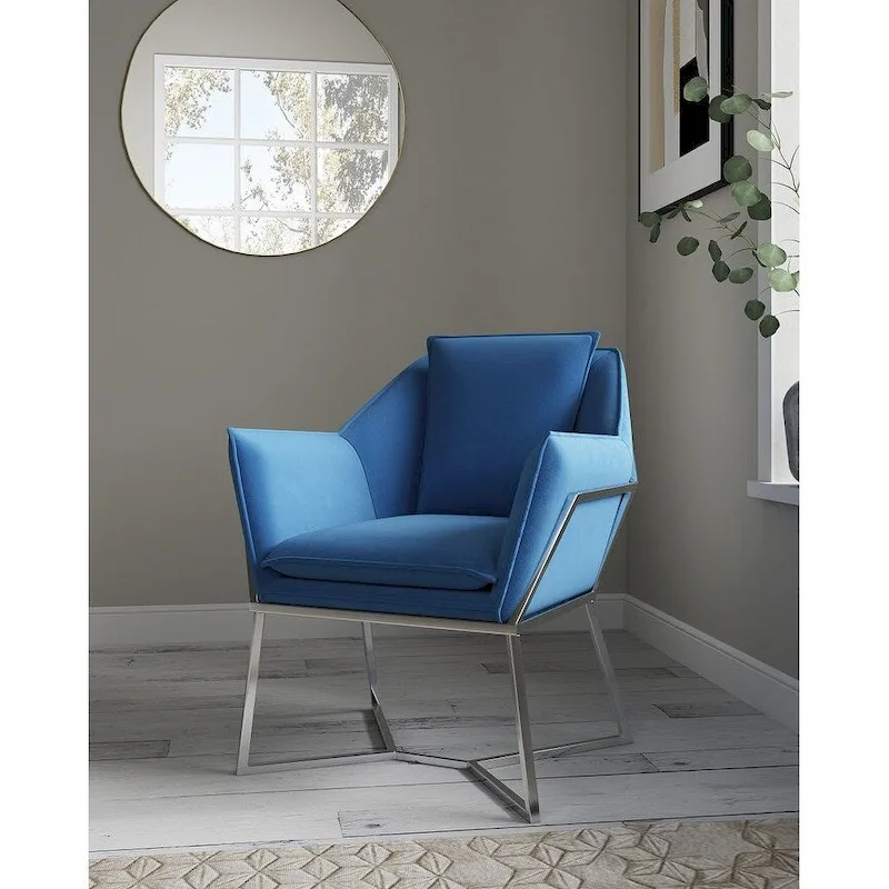 Origami Velvet Accent Chair