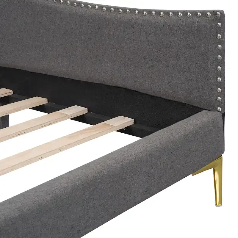 Upholstered Daybed with Guardrail and Headboard