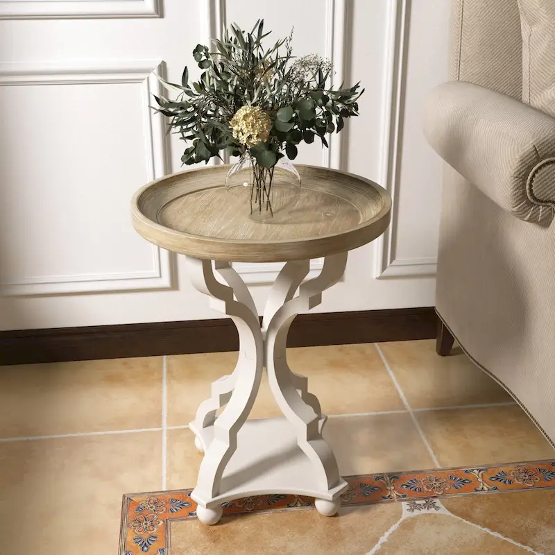 Rustic Farmhouse Cottagecore Accent End Table