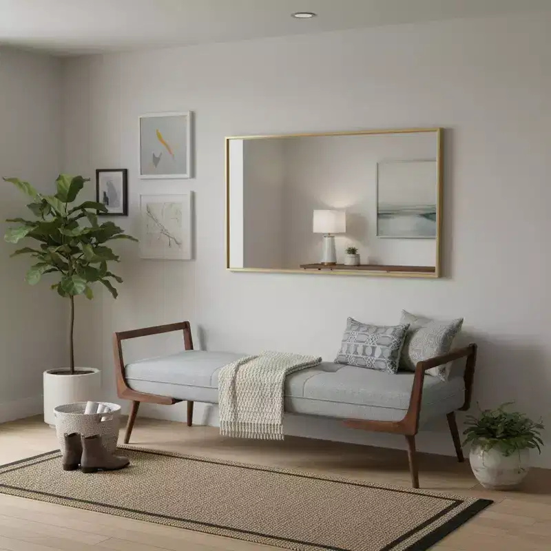 Modern Velvet Upholstered Bench with Wood Legs, Padded End of Bed Bench for Bedroom Entryway Living Room