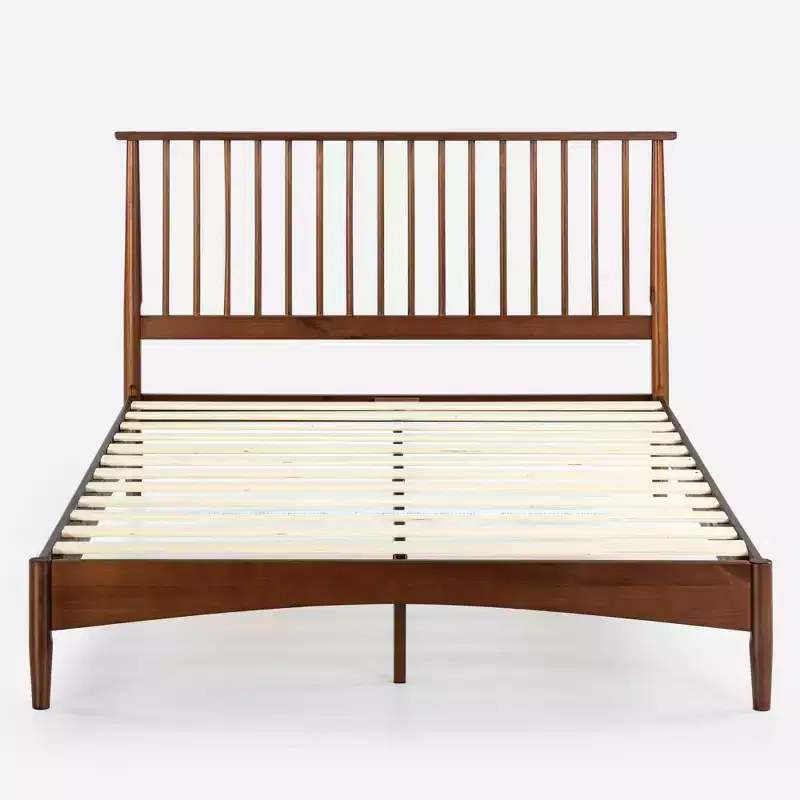Linda Wood Platform Bed Frame Brown - Zinus