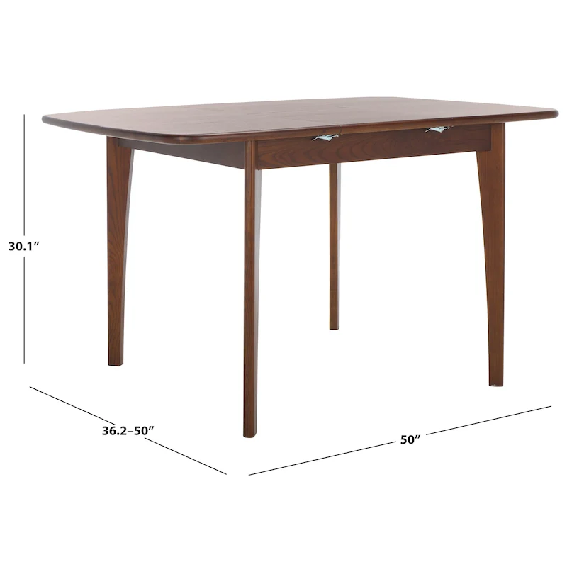 Walnut / Natural Extendable Square Dining Table, Seats 4–6