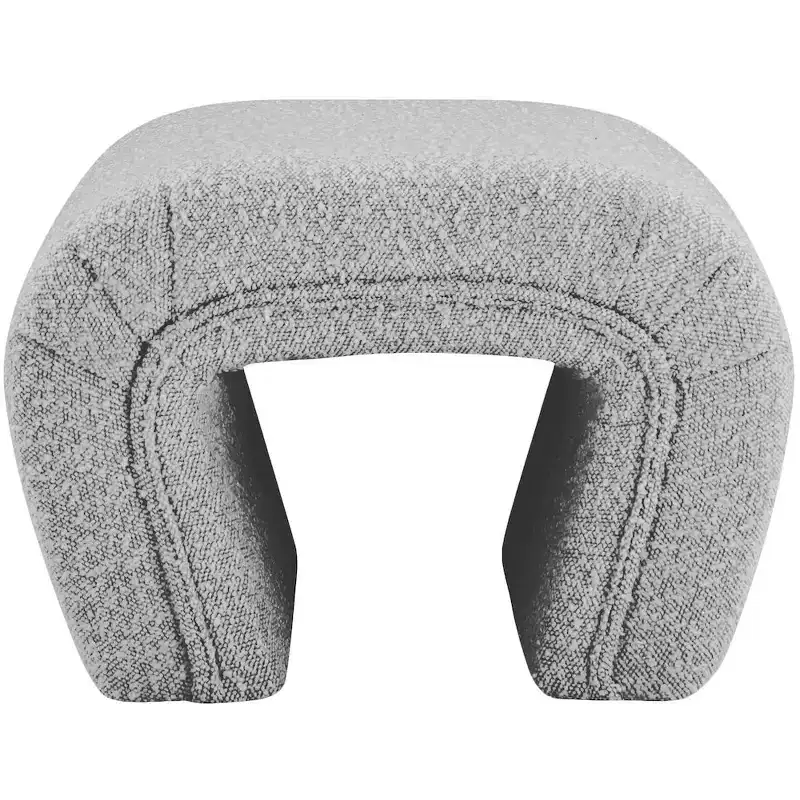 Meridian Furniture,Odelia Boucle Fabric Bench