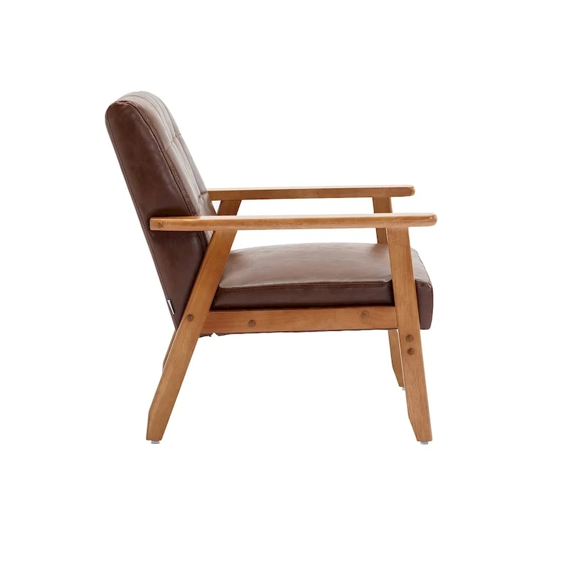 Upholstered Accent Arm Chair with Wood Frame