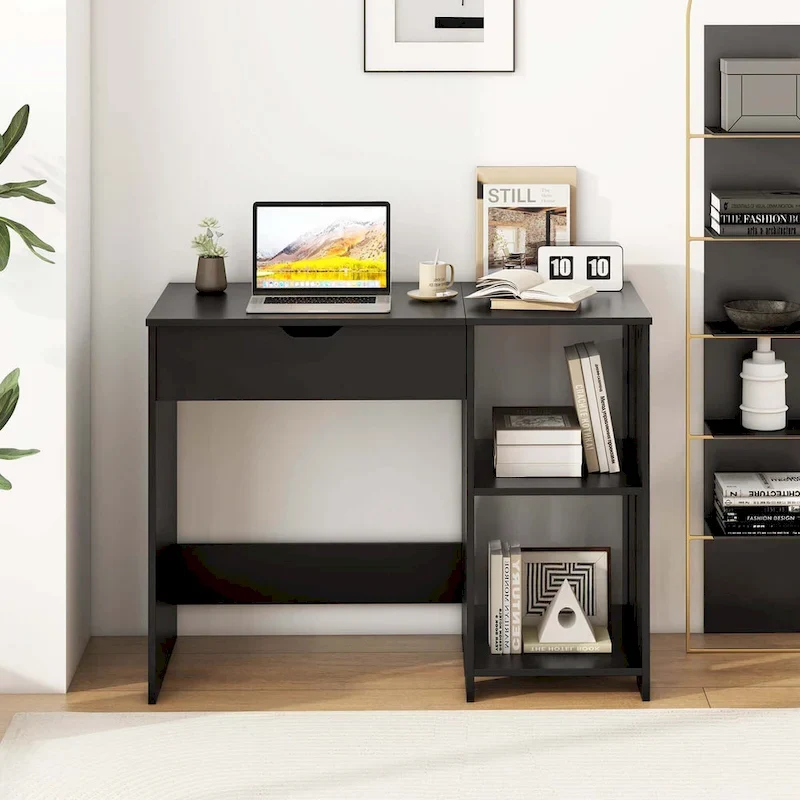 Costway Lift Top Computer Desk Standing Desk with Hidden Compartments - See Details