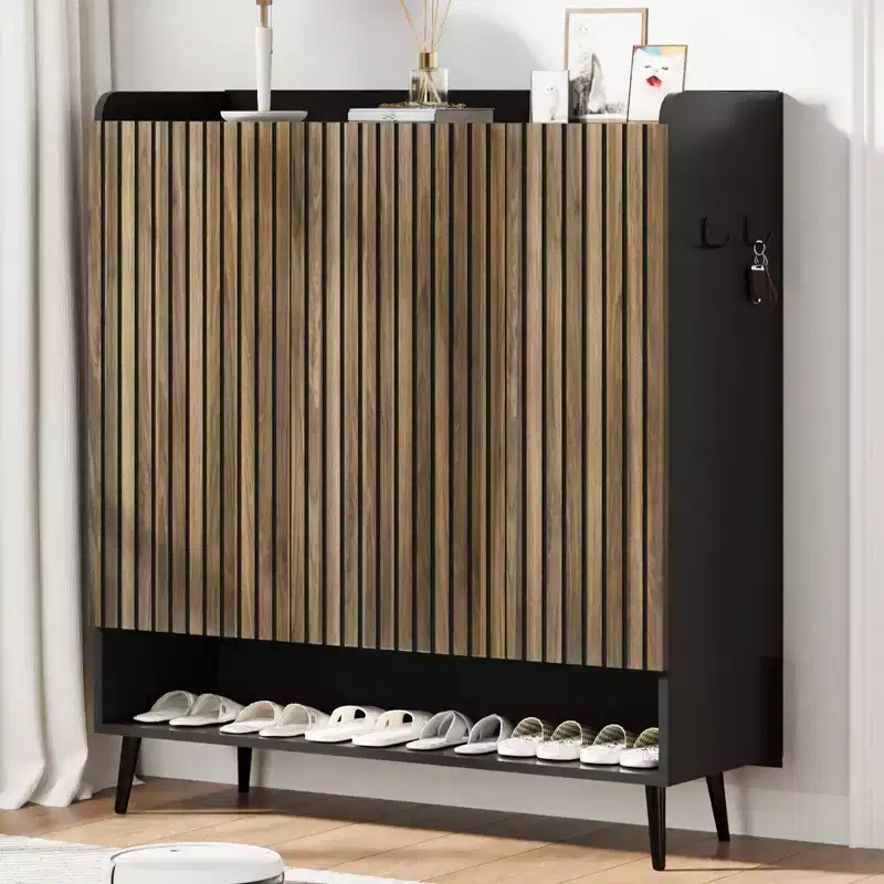 Shoe Cabinet 3-Door 44.69''W x 17.72''D x 10.24''H
