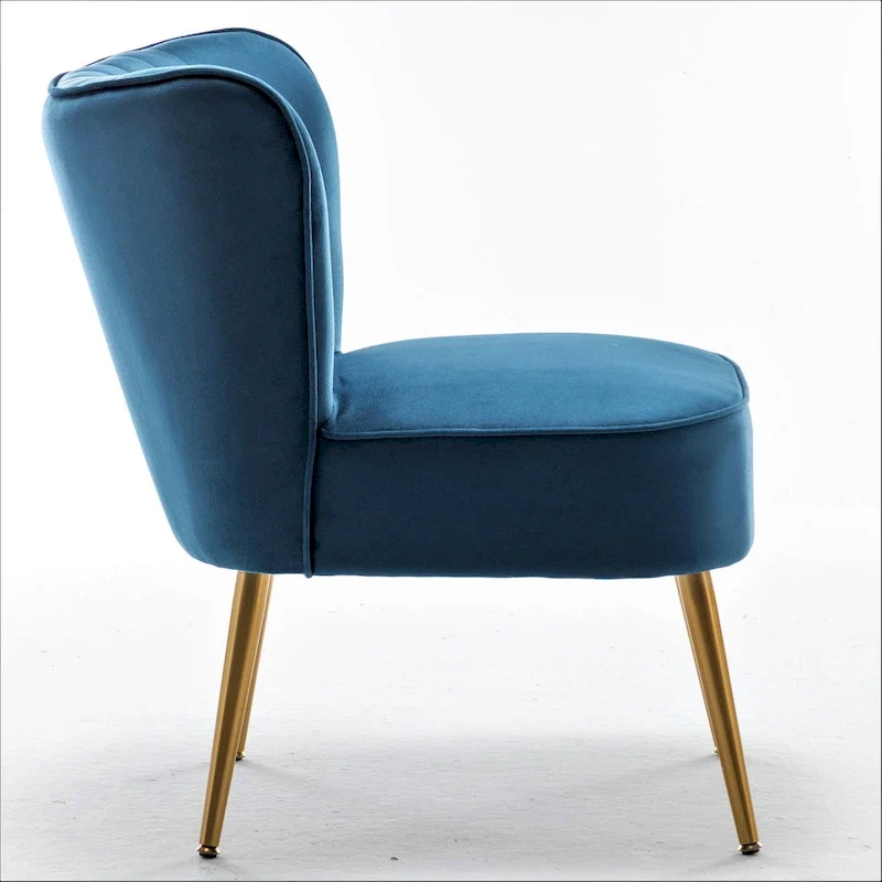 Sauter 23.2 Wide Mid-Century Modern Microfiber Accent Chair with Metal Leg