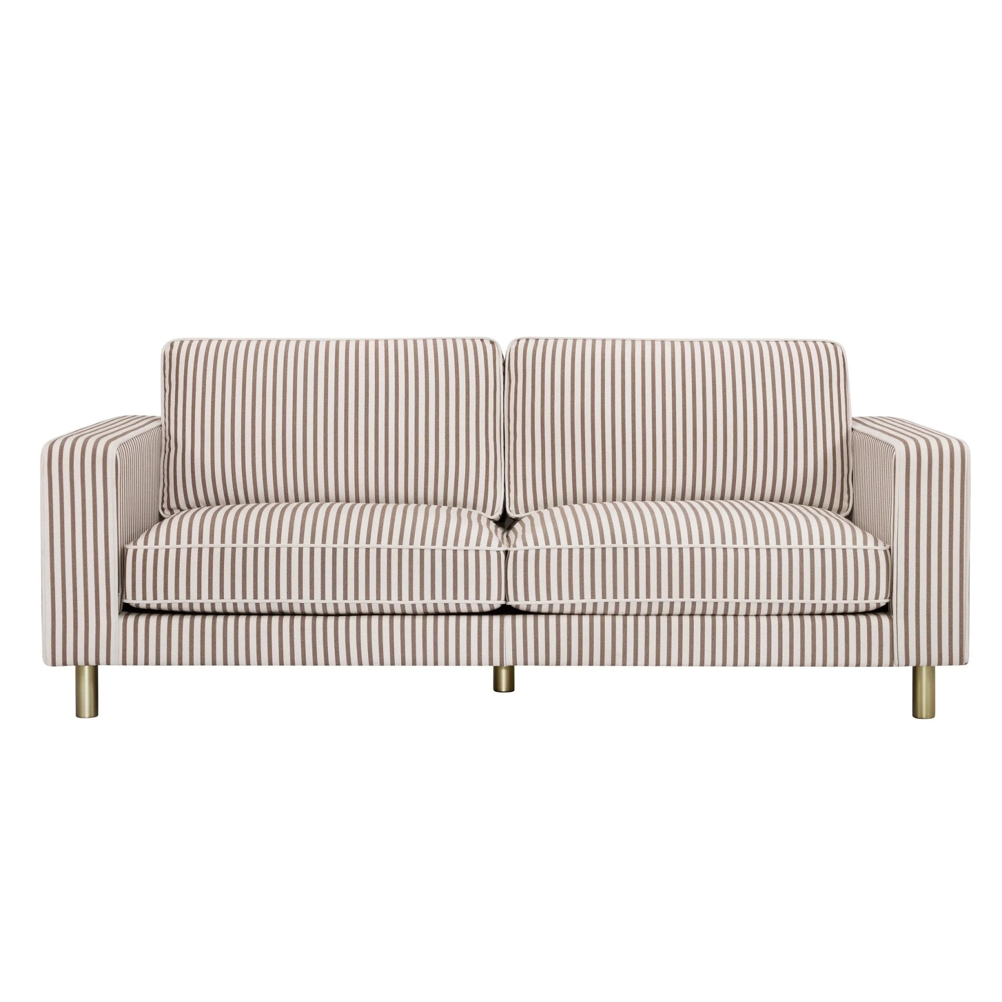 3 Seater Sofa - Chocolate Stripe