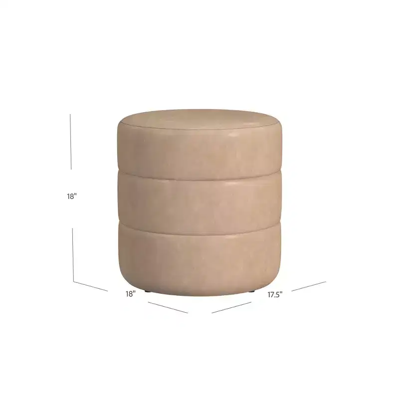 Round Upholstered Ottoman