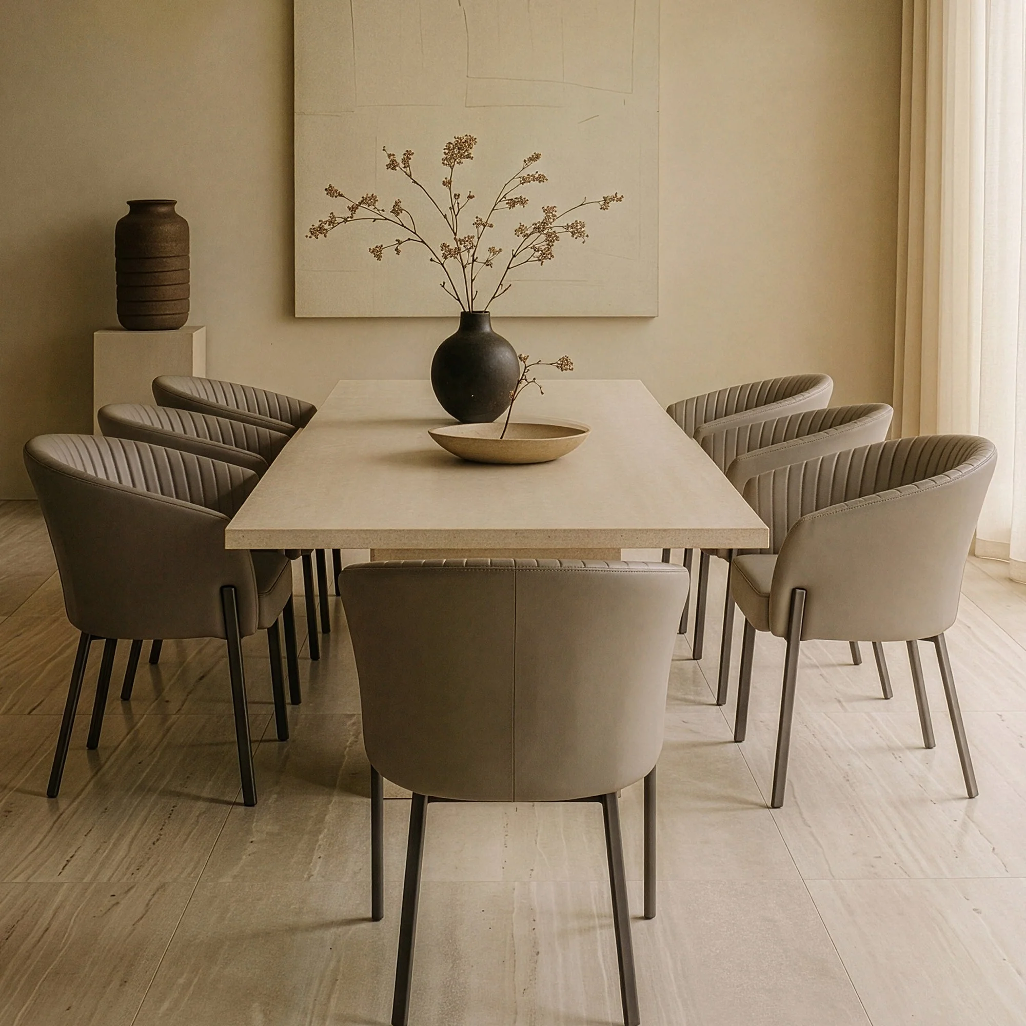 Upholstered Arm Dining Chair, Set of 1, Dark Gray
