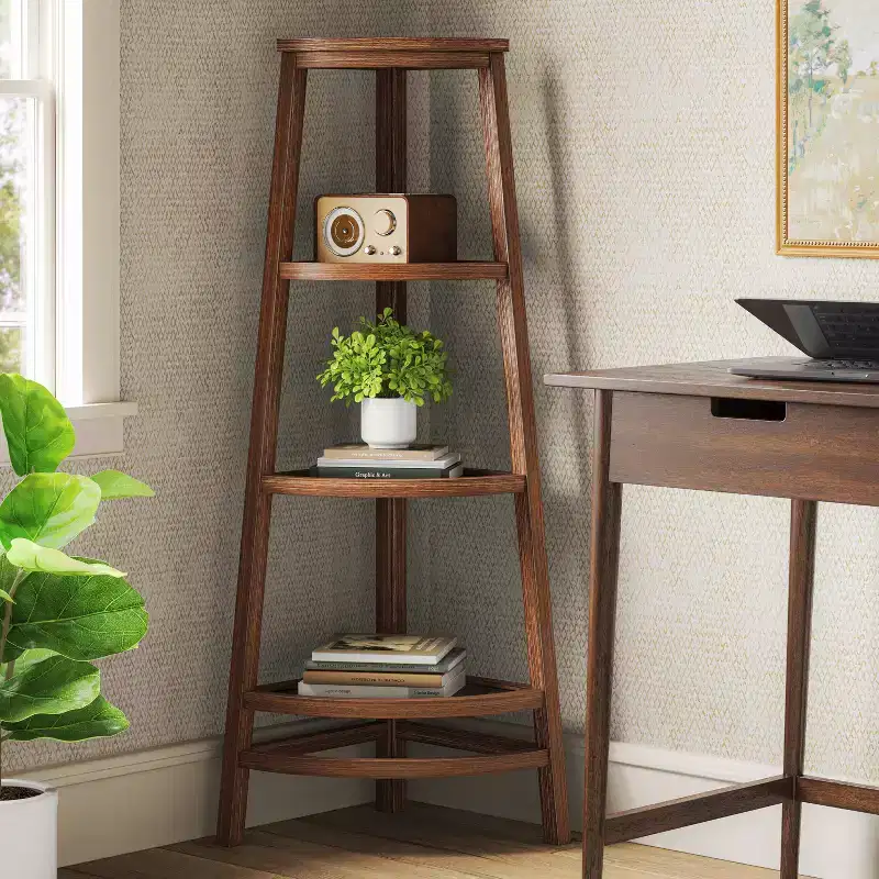Haverhill Corner Accent Shelf Brown - Threshold™