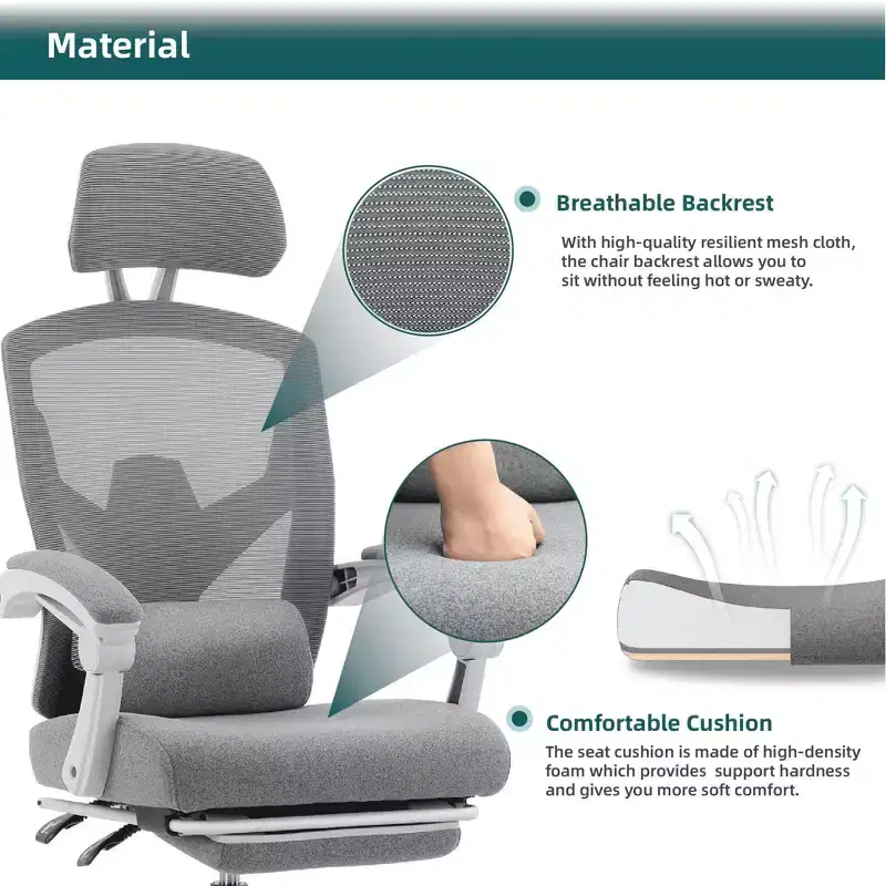 MAYEERTY 360 Swivel Office Chair Height Adjustable Pneumatic Seat 275 Lbs Weight Capacity