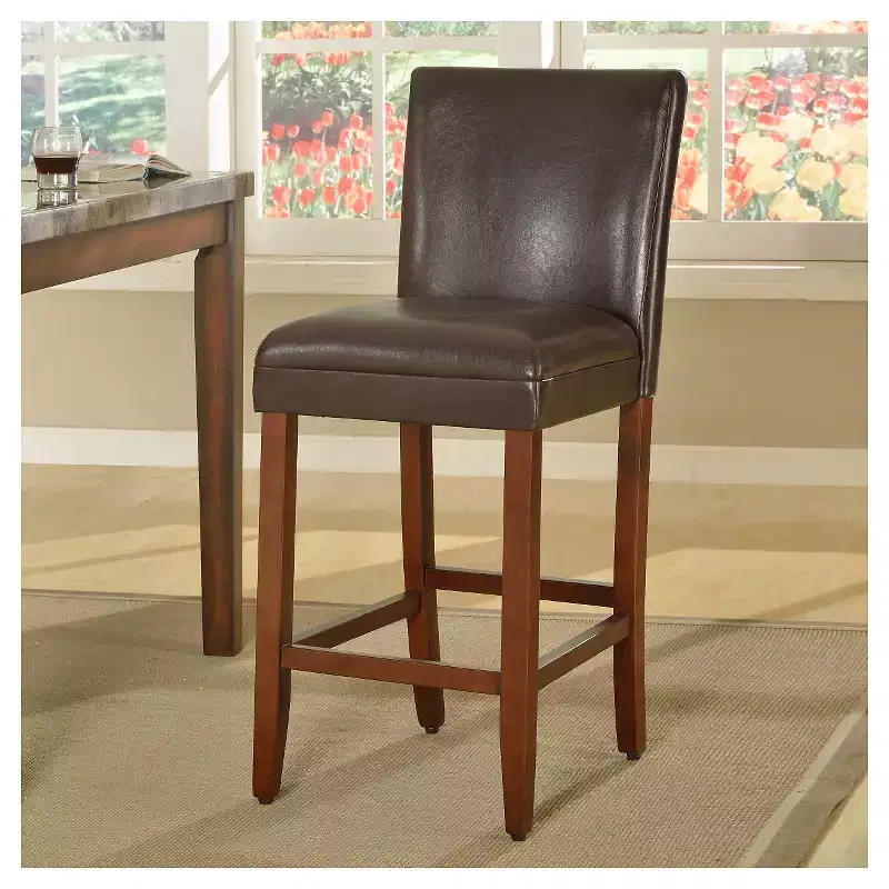 29 Faux Leather Barstool - HomePop
