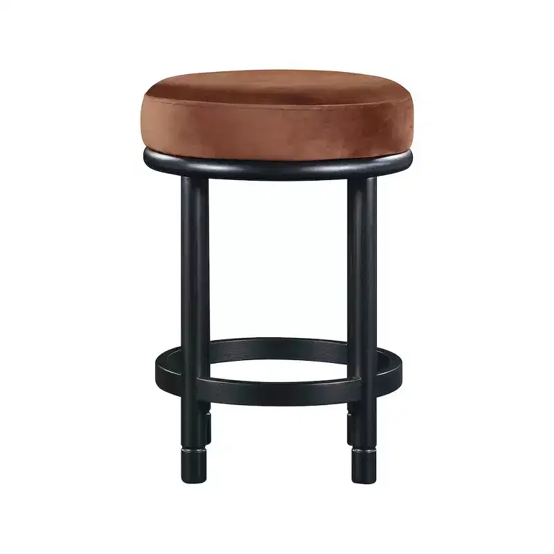 Meridian Furniture,Monette Cognac Velvet Counter Stool