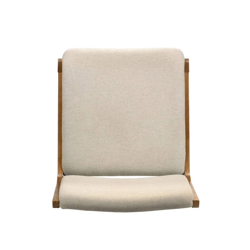 Contemporary Upholstered Dining Chair with Rubberwood Frame, Set of 2
