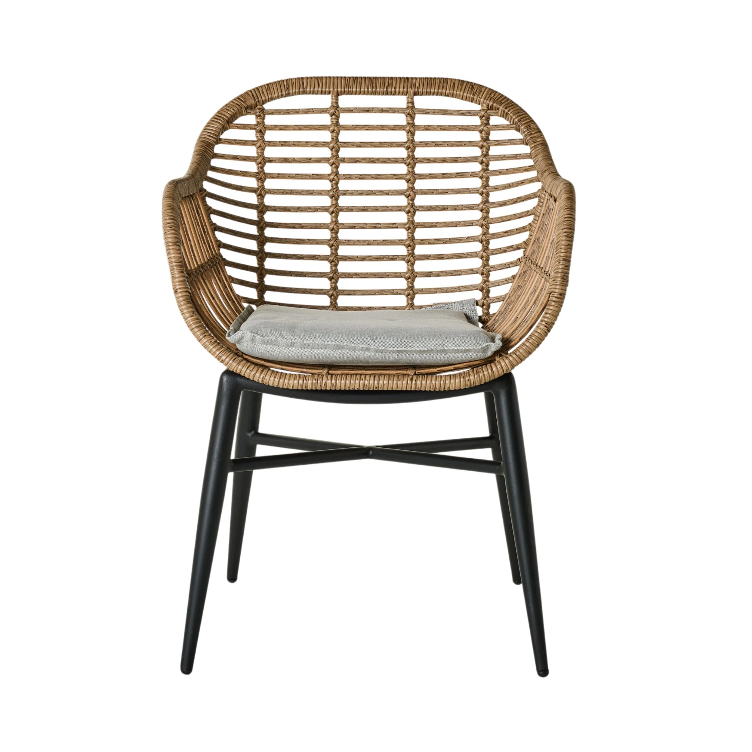 Deck Outdoor Wicker Dining Chair Natural Rattan