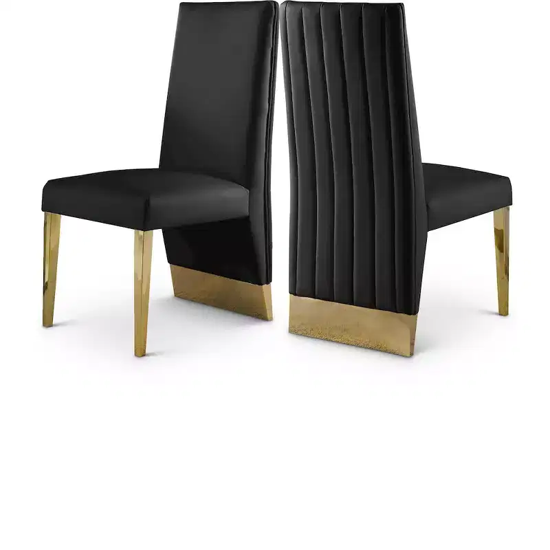 Meridian Furniture,PorshaVegan Leather Dining Chair, Set of 2