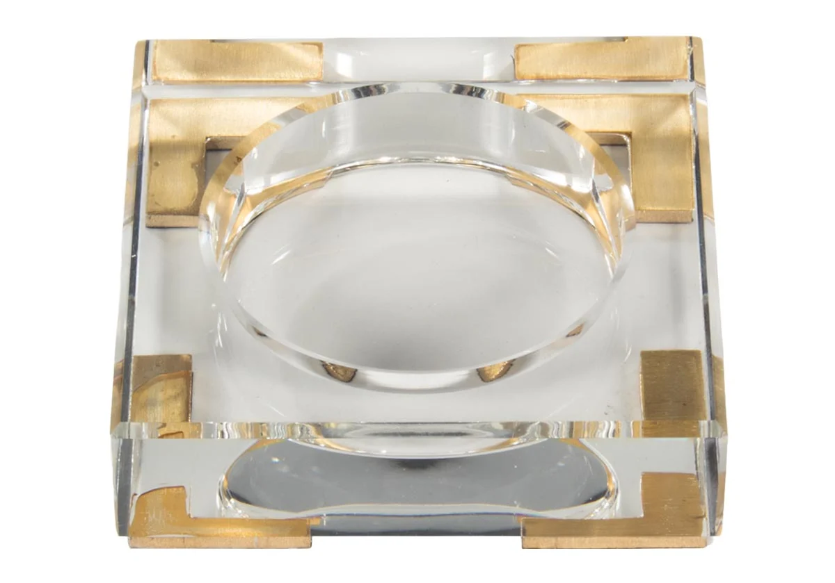 Luxe Crystal Diffuser Dish with K1 Crystal & Brass Feet for Bedroom & Living Room