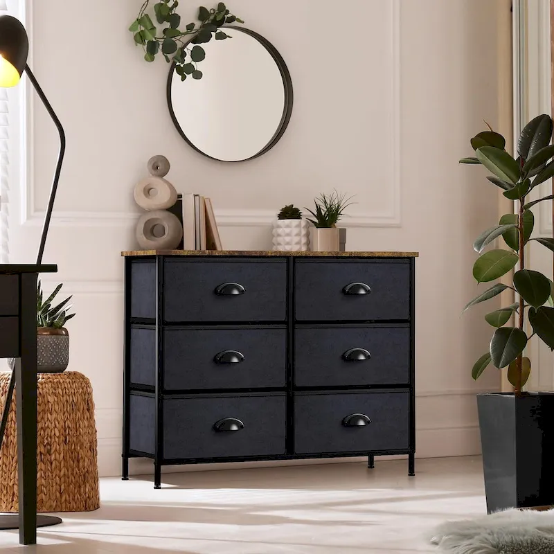 7-Drawer Fabric Storage Dresser with Steel Frame