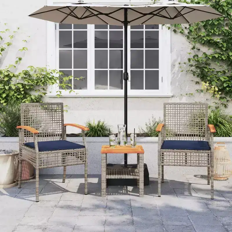 vidaXL Garden Chair Grey and brown
