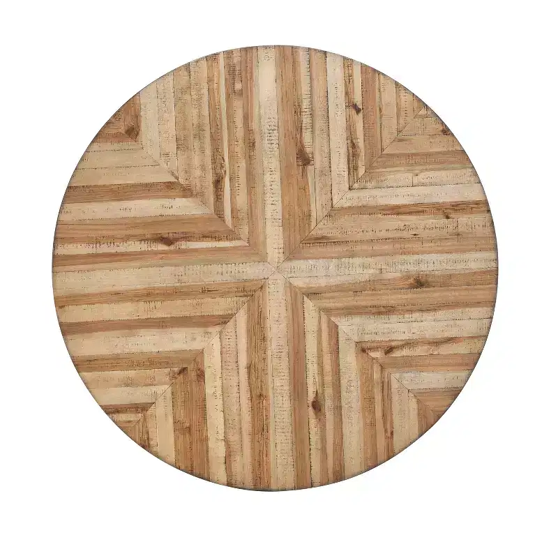 Christopher Knight Home Arcans Modern Round Wood Dining Table, Light Brown/Black
