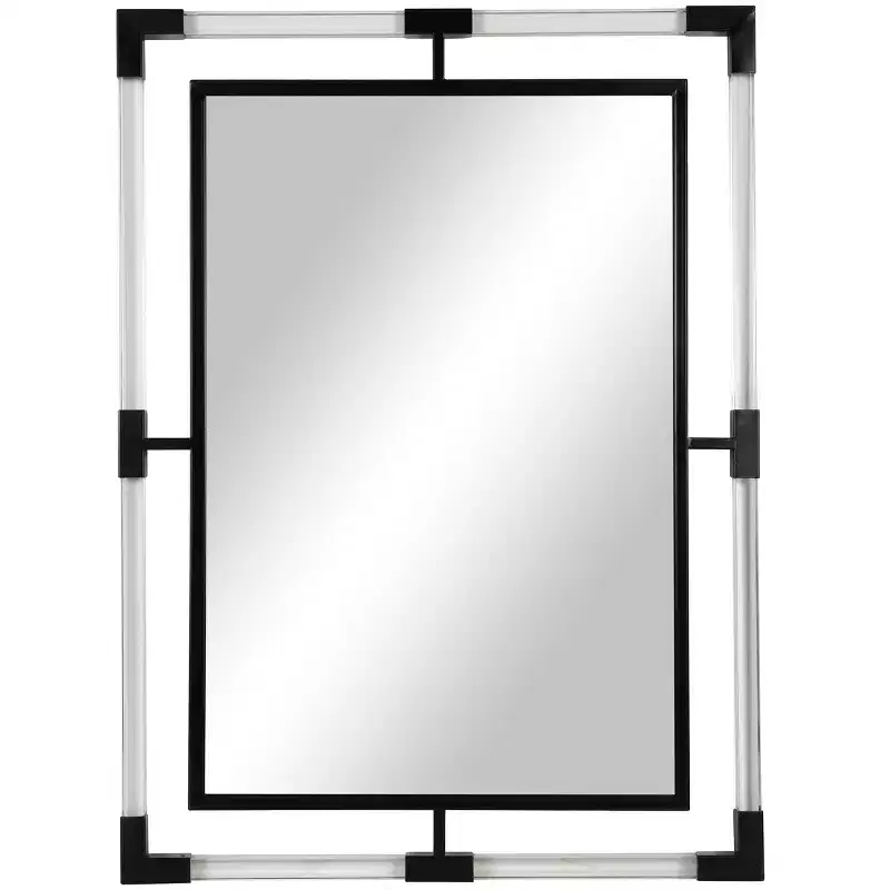 38x28 Metal Double Framed Wall Mirror with Acrylic - Olivia & May