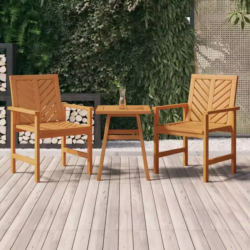 vidaXL Garden Lounge Set Natural Brown Solid acacia wood Medium Durable