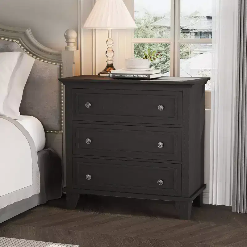 GustoWave 3/6/7 Drawer Dresser, Wooden Storage Chest of Drawers with Exquisite Metal Handles,Modern Design Dresser for Bedroom,Living Room, Entryway