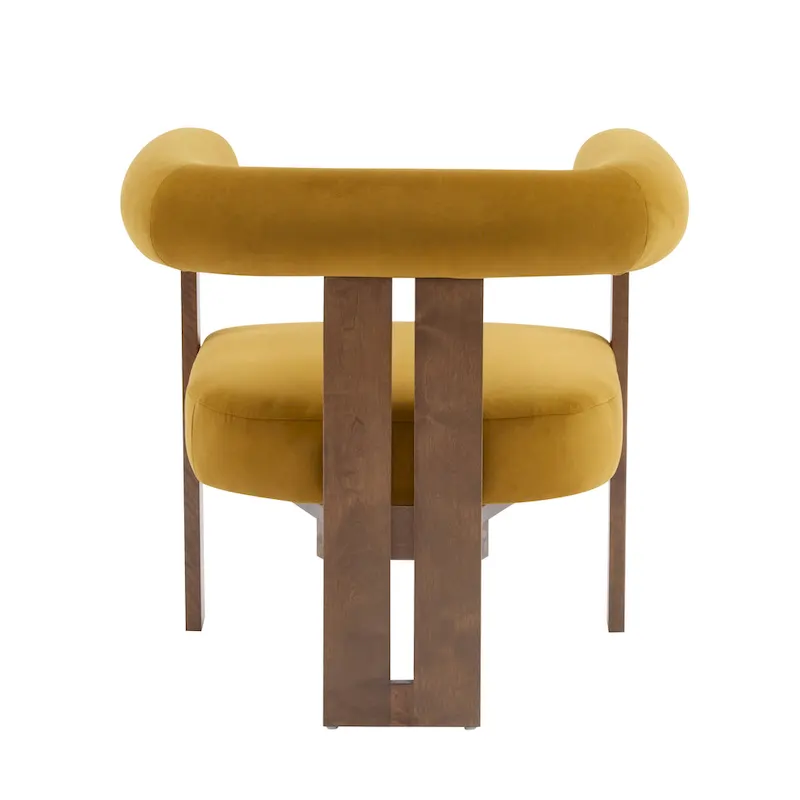 Gilbert Modern Upholstered Round Arm Accent Chair by Christopher Knight Home