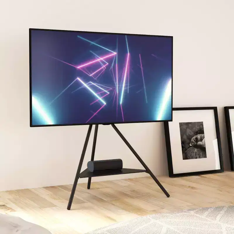 AVF Tiga Tripod Combi TV Stand for TVs up to 65: Swivel, VESA 600x400, Cable Management, 49.6 Height