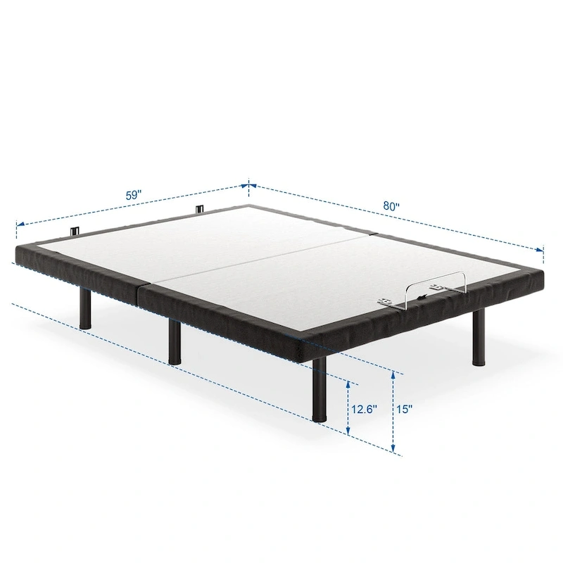 Massaging Zero Gravity Adjustable Bed with Wireless Remote