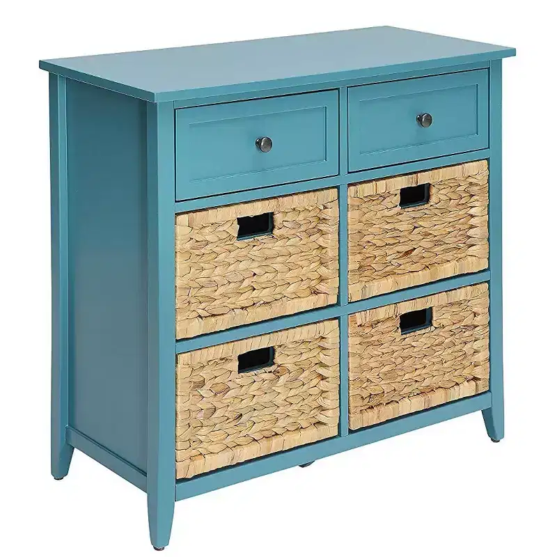 Royal Hampton Console Table With 6 Drawers, Blue