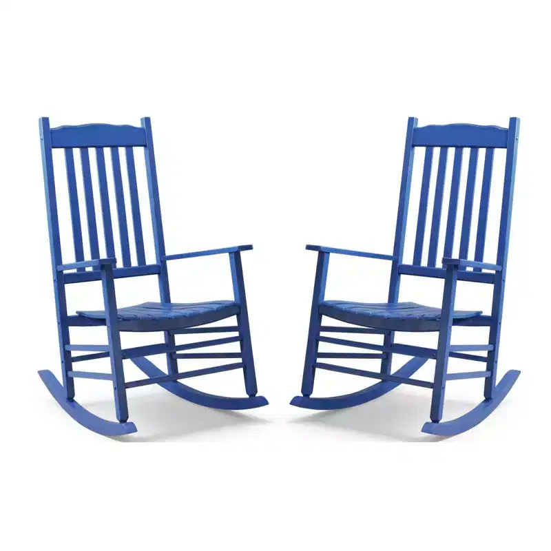 Karl Home | Classic Solid Wood Patio Rocking Chair (Set of 2)