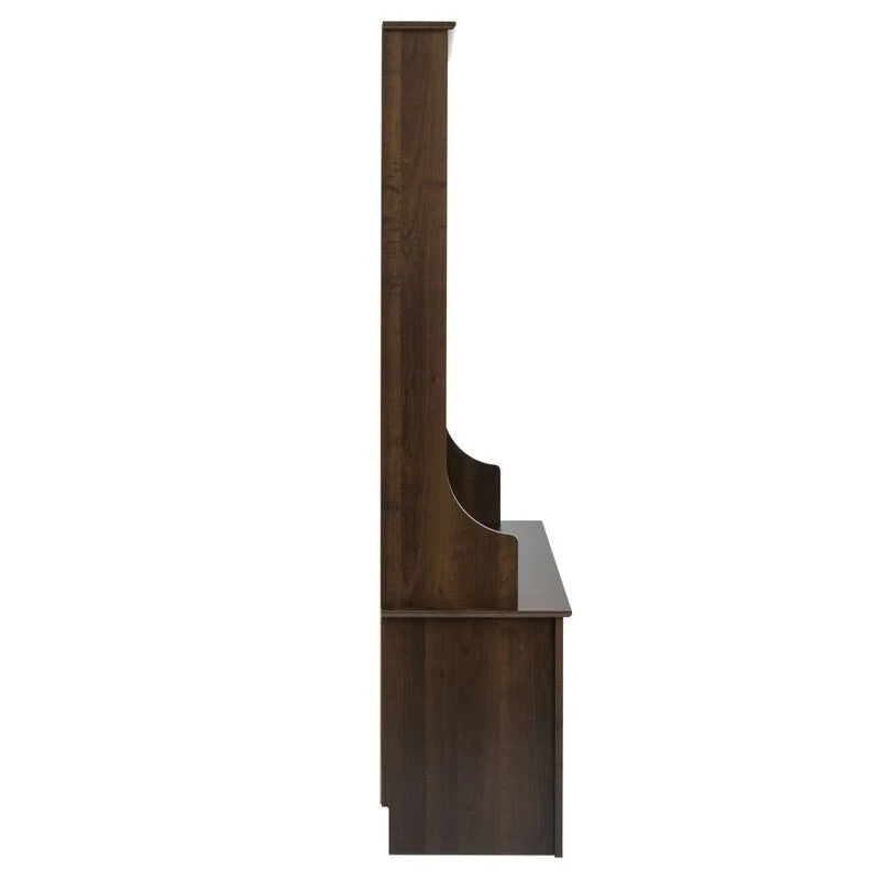 Dark Brown Hall Tree with Bench, 15 Shoe Cubbies & 4 Coat Hooks – 1 Person Assembly