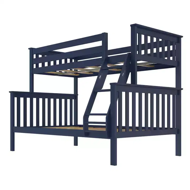 Solid Wood Twin over Full Bunk Bed, No Box Spring Needed, Low VOC, 400 lb Capacity